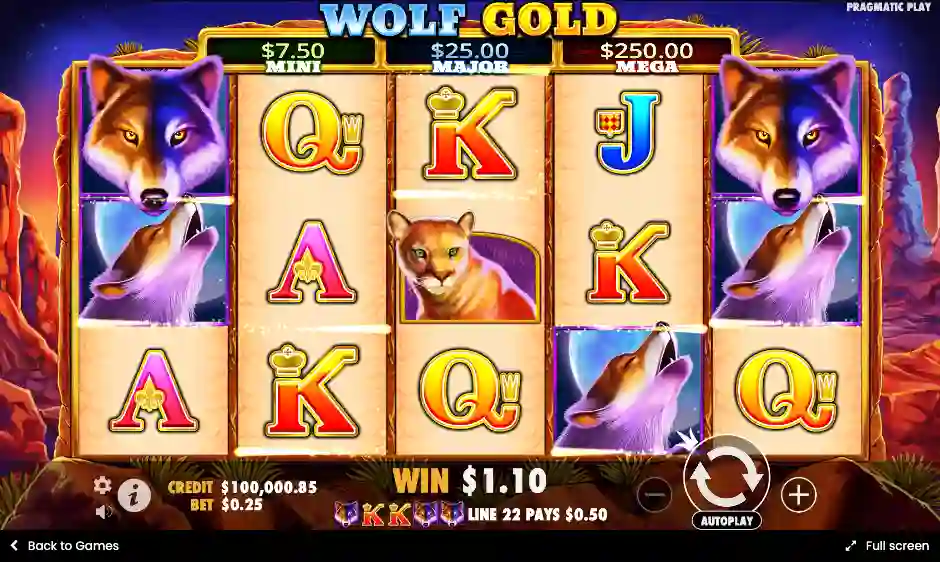 Wolf Gold Casino Screenshot